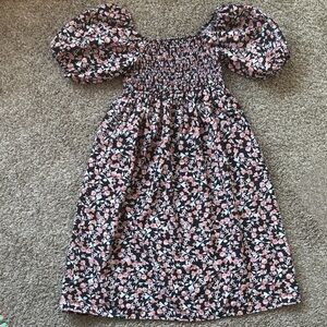 Mikarose Black and Pink Floral Women’s Dress.